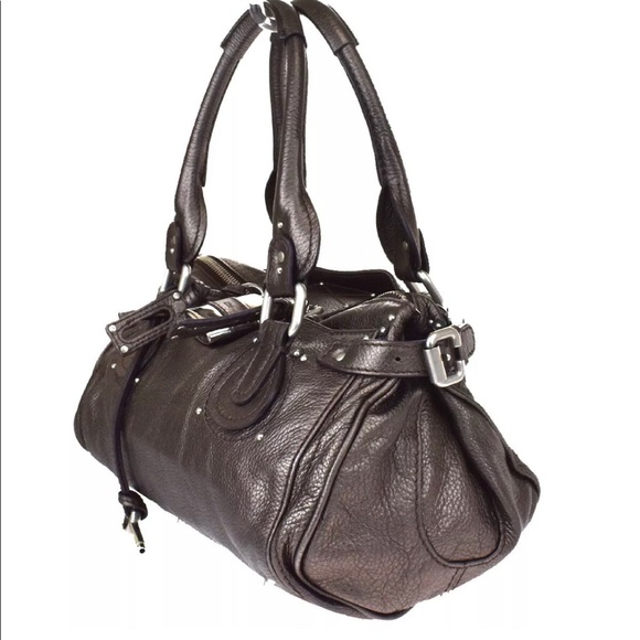 Chloe Paddington Metallic Bronze Handbag with Super Heavy Silver Hardware/Lock - Picture 3 of 12